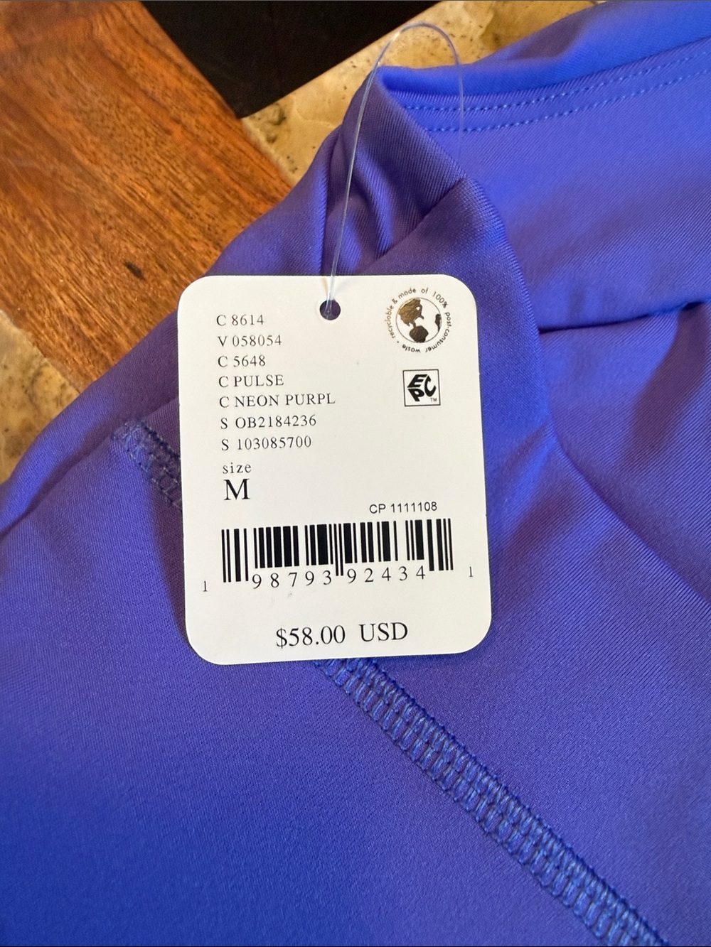 NWT FP Don’t Let It Go sport bra size M neon purple - Picture 5 of 5